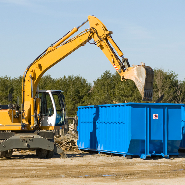 what size residential dumpster rentals are available in Melvin Texas